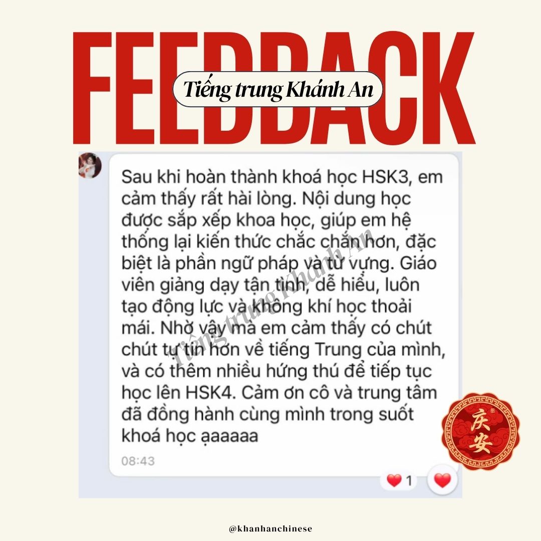 Cảm nhận học viên 1